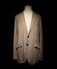 Vintage damage linen tailored jacket