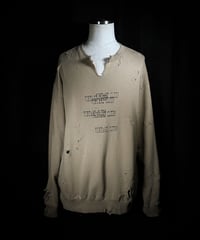 Vintage damage print sweat shirt