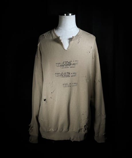 Vintage damage print sweat shirt
