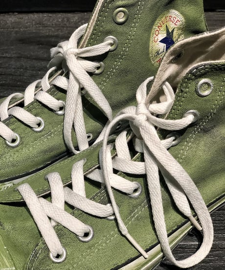 Discoloration Vintage High cut Sneaker Moss green