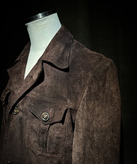 Vintage leather safari jacket