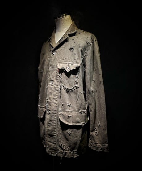 Vintage damage dye cover all jacket