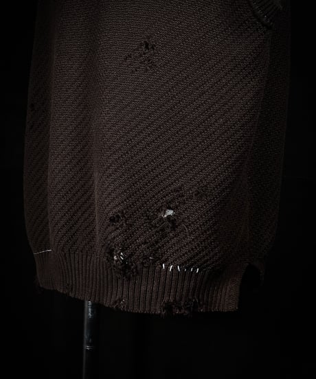 Vintage damage knit vest