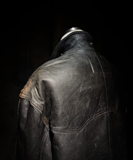 Vintage Leather Toggle Jacket with UK-Sourced Vintage Badges