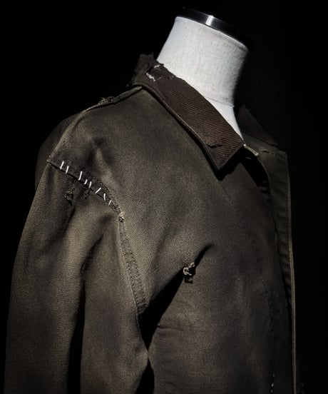 Vintage damage & dye coverall jacket