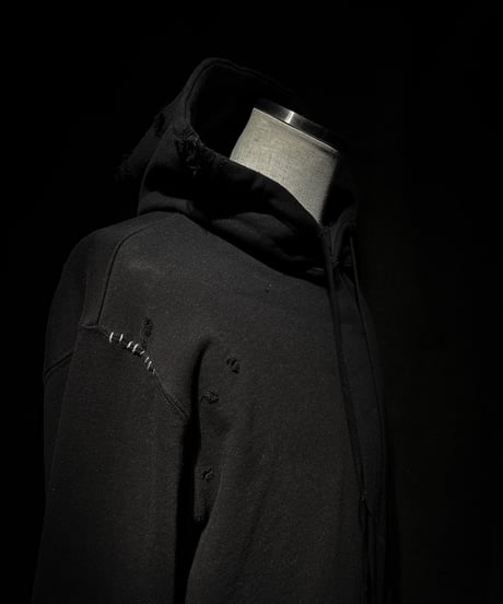 Vintage damage pile fabric Hoodie