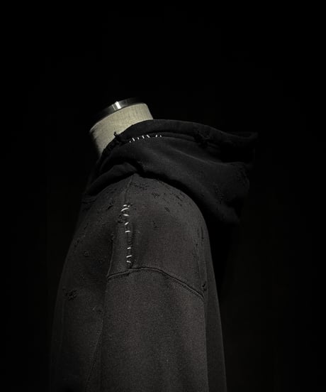Vintage damage pile fabric Hoodie