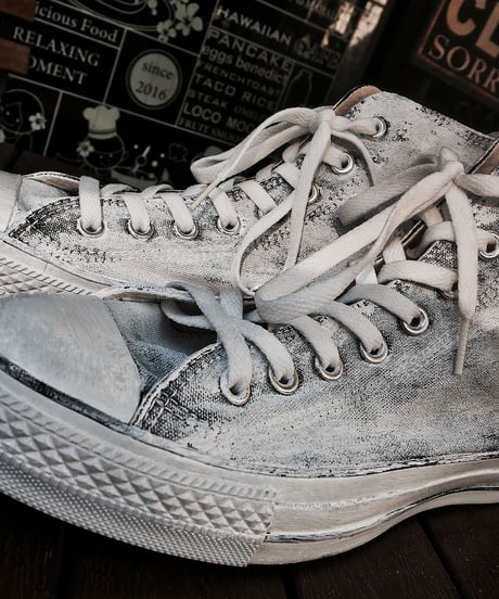 Discoloration Vintage High cut Sneaker WHITE