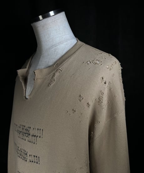 Vintage damage print sweat shirt