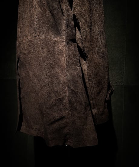 Vintage leather safari jacket