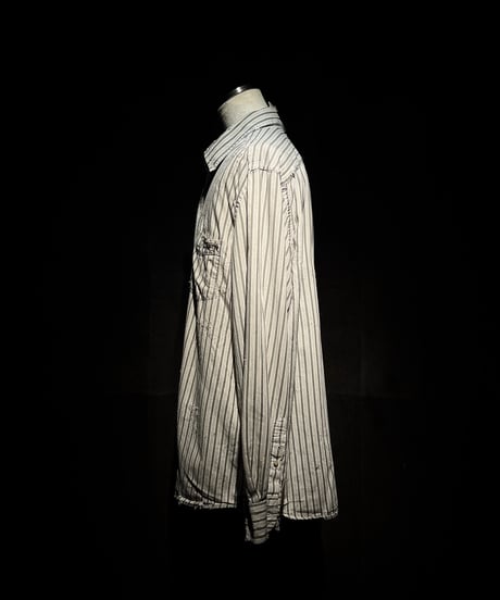 Vintage damage Stripe Work Shirt