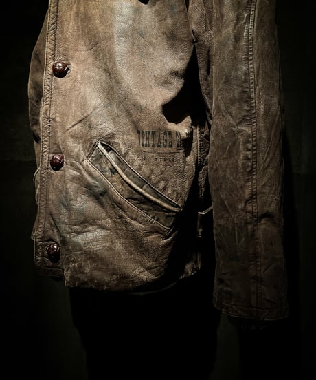 Rust Relic Reconstructed Vintage Leather Work Jacket