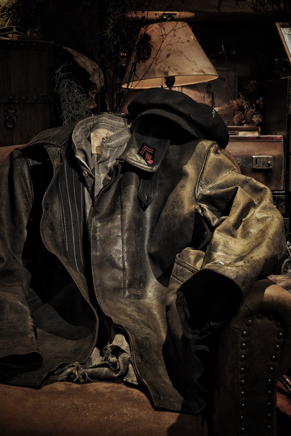 1940-1950's French Fireman Leather Jacket | RES