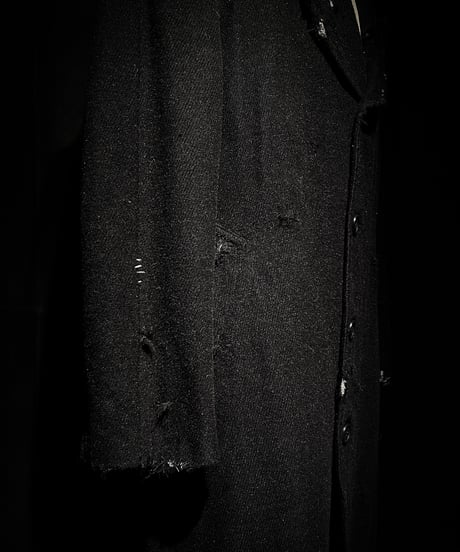 Vintage damage alpaca blend long coat