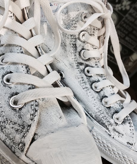 Discoloration Vintage High cut Sneaker WHITE
