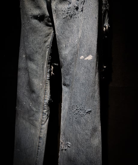 Ash Fade Distressed Straight-Leg Denim
