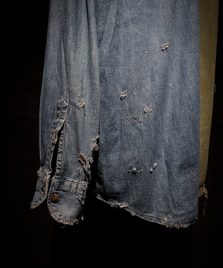 50/50 Split Rebuild Vintage 70's Military/Denim Shirt