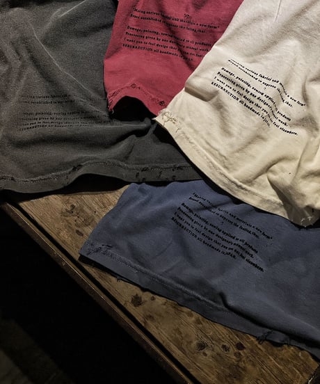Vintage dye damage T-shirt (Old black)