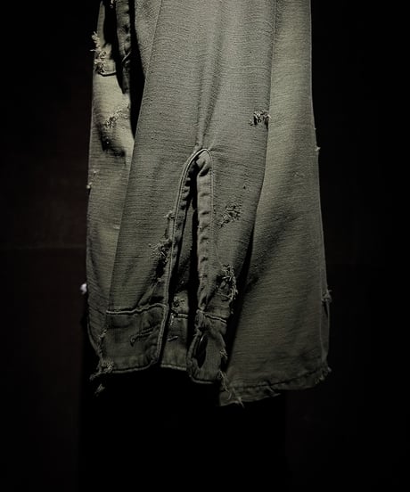 Split Rebuild Vintage Military Denim Shirt