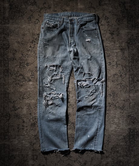 Ash Fade Distressed Straight-Leg Denim