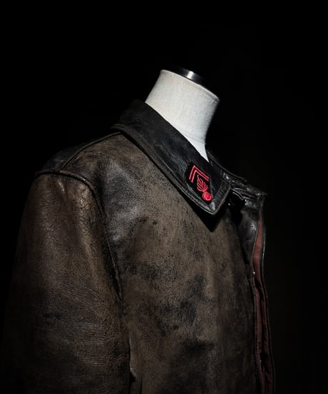 1940-1950's French Fireman Leather Jacket