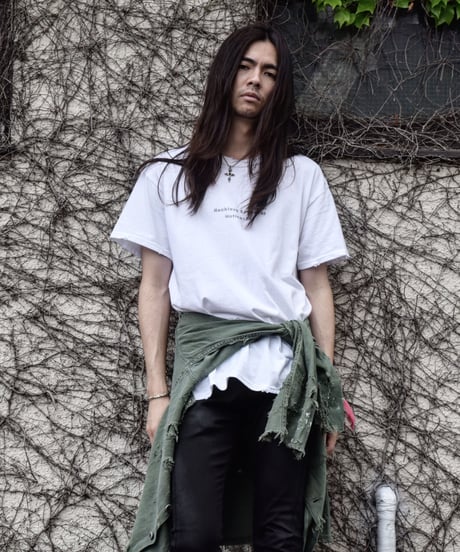 SURREALISTE×RESURRECTION Silver button vintage damage militaly shirt