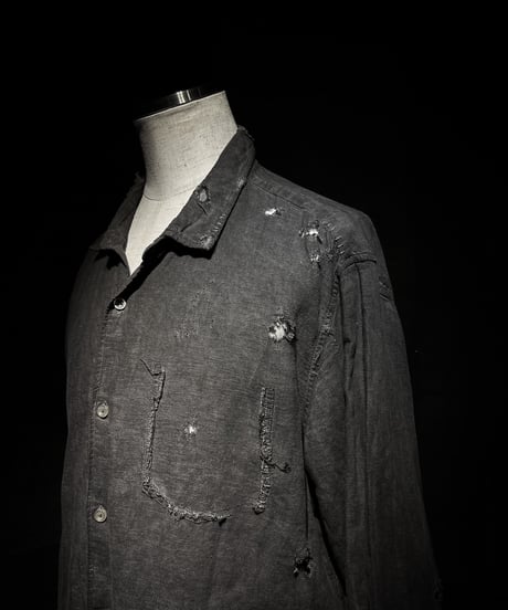 Garment-Dyed Distressed Vintage Shirt