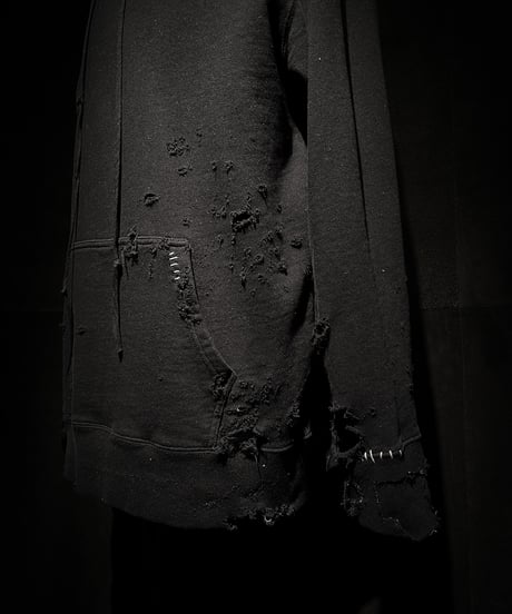 Vintage damage pile fabric Hoodie