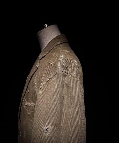 Vintage damage corduroy tailored jacket