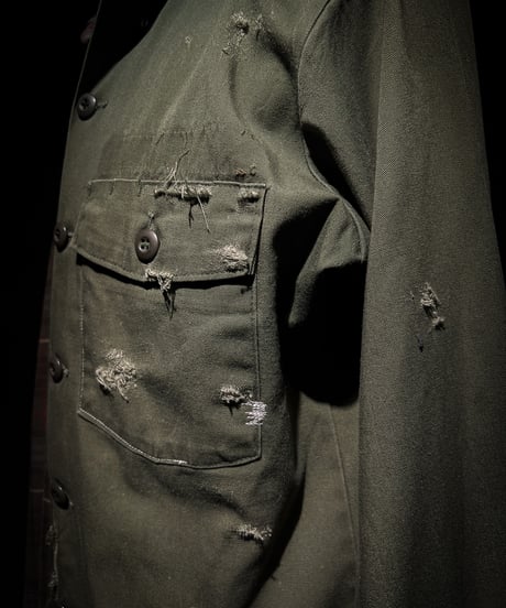 50/50 Split Rebuild Vintage 70's Military/Flannel Shirt