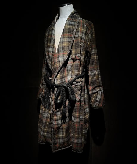 Vintage flannel plaid gown