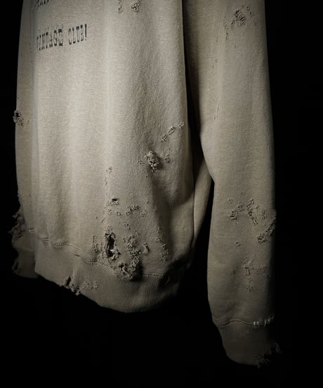 Vintage damage print sweat shirt