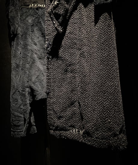 Different fabric vintage gown coat
