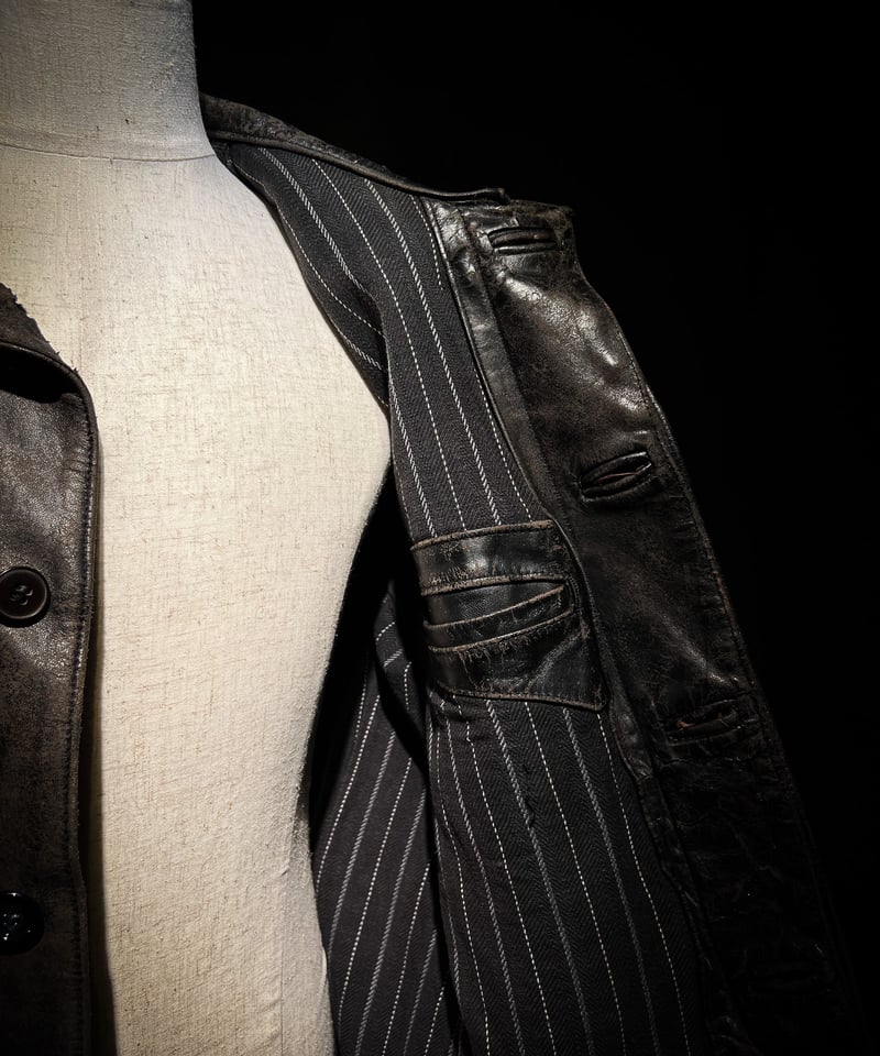 1940-1950's French Fireman Leather Jacket | RES