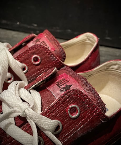 Discoloration Vintage Low cut Sneaker RED
