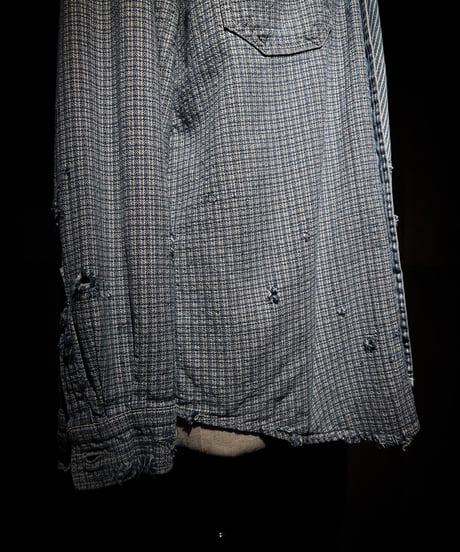50/50 Split Rebuild Vintage Pattern Denim/Hickory Shirt