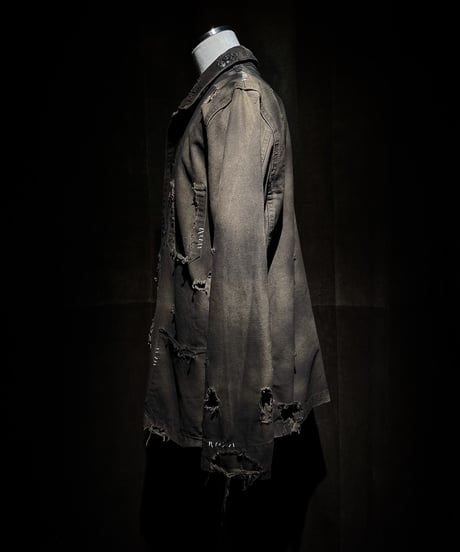 Vintage damage & dye coverall jacket