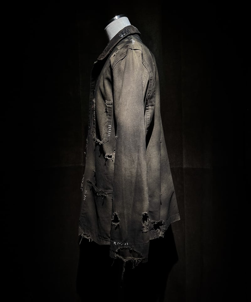 Vintage damage & dye coverall jacket | RESURREC