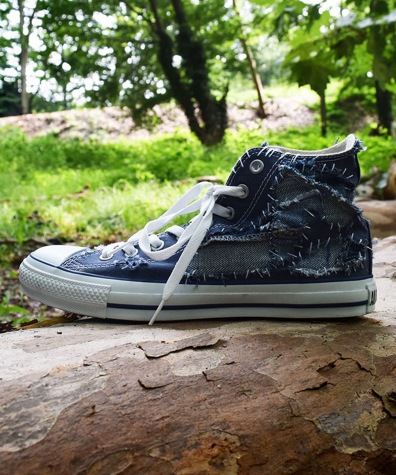 Denim Patchwork Embroidery Sneaker | RESURRECTI