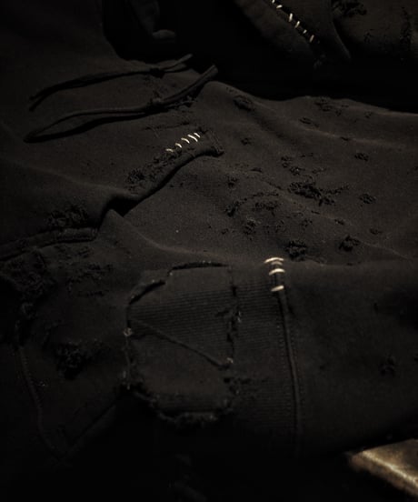 Vintage damage pile fabric Hoodie