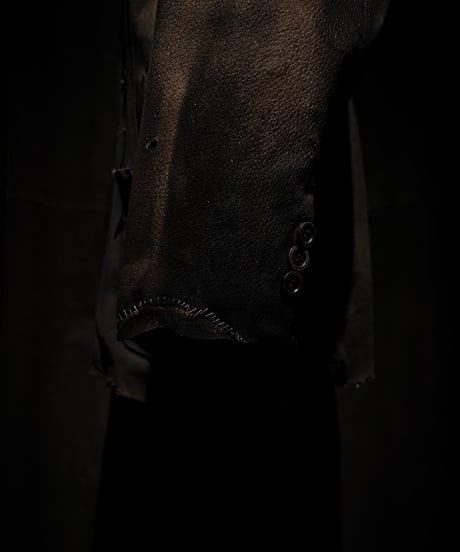 Vintage damage & paint real leather jacket