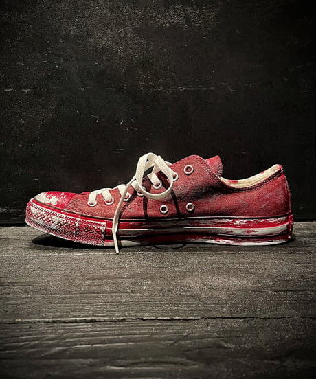 Discoloration Vintage Low cut Sneaker RED