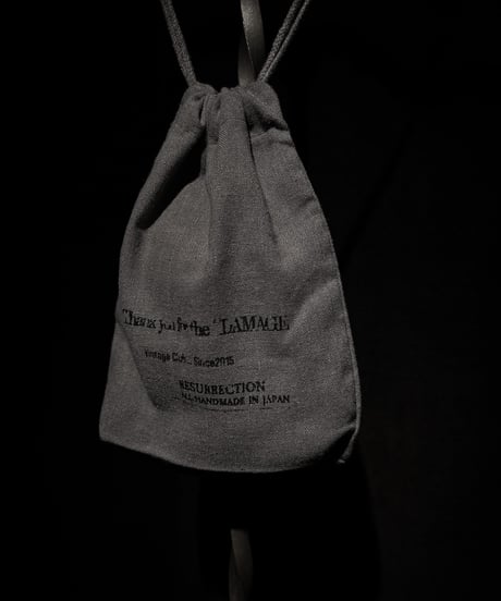 10th Anniversary Limited dye Drawstring bag  [Old Black]