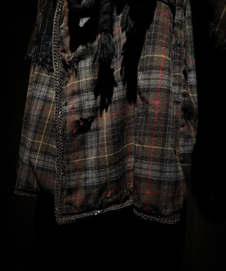 Vintage flannel plaid gown
