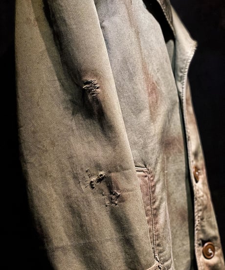 Military vintage damage P-coat jacket