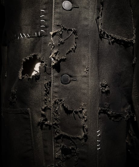 Vintage damage & dye coverall jacket
