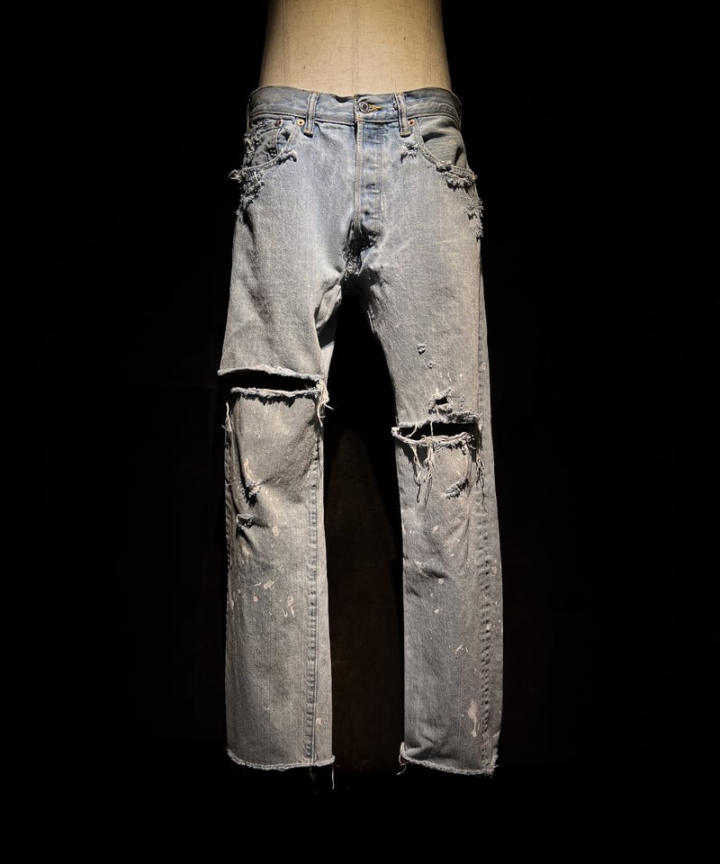 Vintage paint&damage denim pants | RESURRECTION