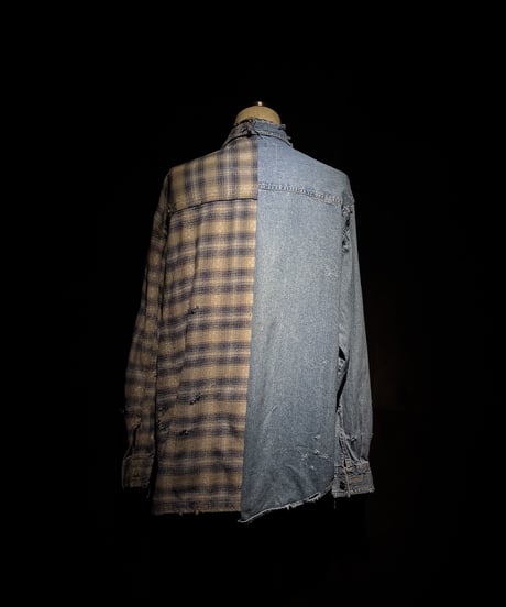 50/50 Split Rebuild Vintage Denim/FlannelShirt