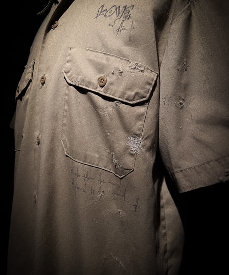 Hand-Painted Vintage damage Work Shirt