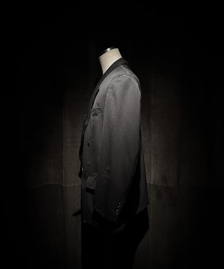 Distressed Double-Breasted Tailored Jacket